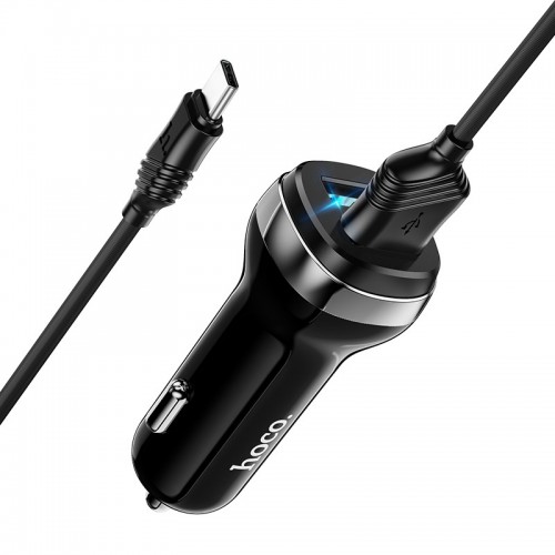 Auto įkroviklis Hoco Z40 Superior Dual Port + Type C